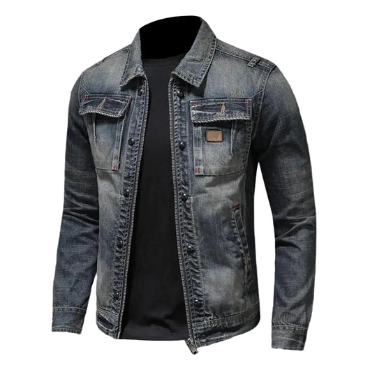 Damer Denim Jakke Retro Stil 0