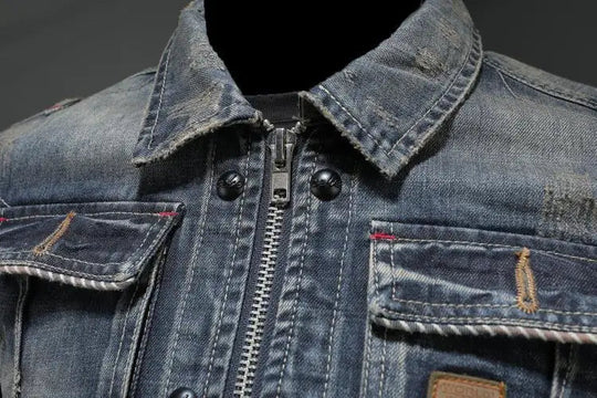 Damer Denim Jakke Retro Stil 4