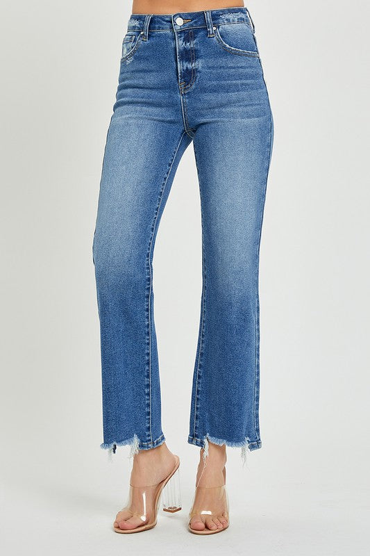 Damerne Høj Talje Ankel Jeans Afslappet Denim 2