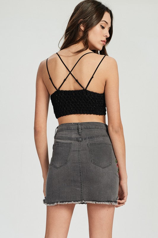 Damernes Bralette med Dobbelt Rem og Blonder 1
