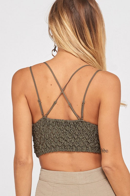 Damernes Bralette med Dobbelt Rem og Blonder 3