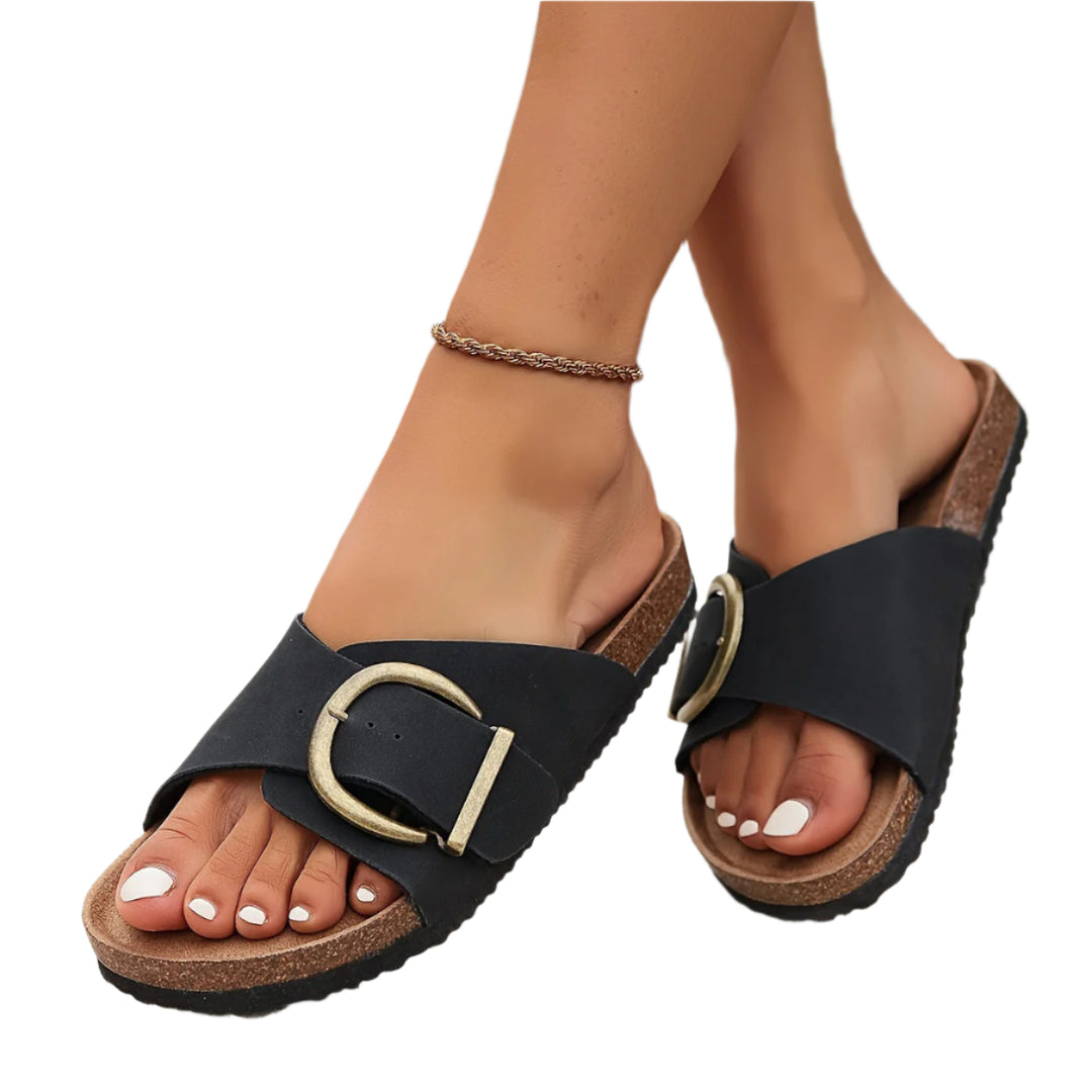 Damernes Kork Sandaler med Justerbare Remme 0