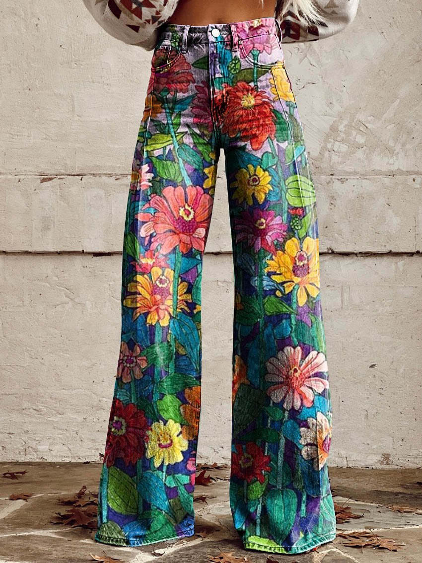 Damernes Lange Denim Bukser Casual Komfort 1
