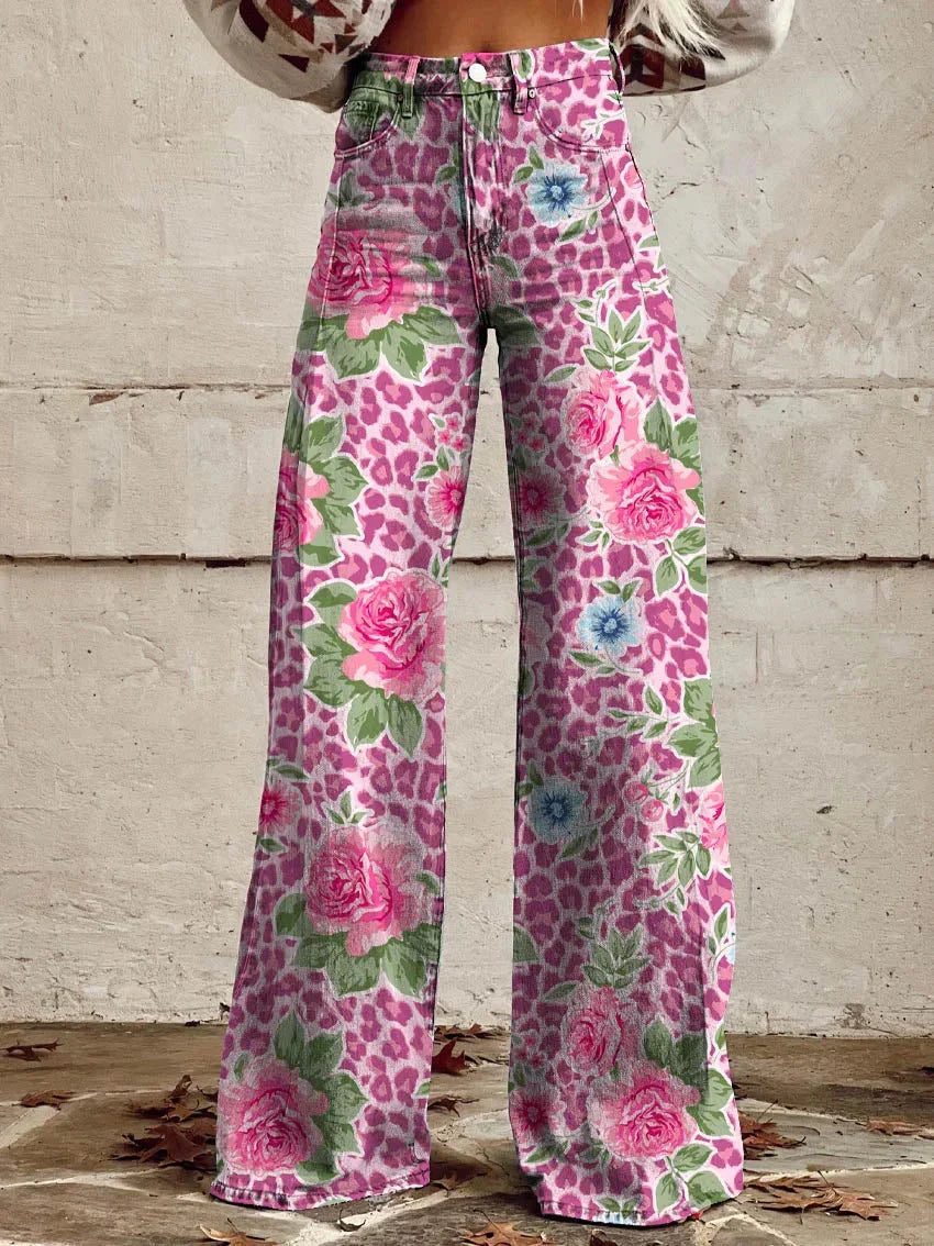 Damernes Lange Denim Bukser Casual Komfort 10
