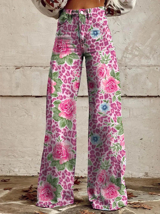 Damernes Lange Denim Bukser Casual Komfort 10