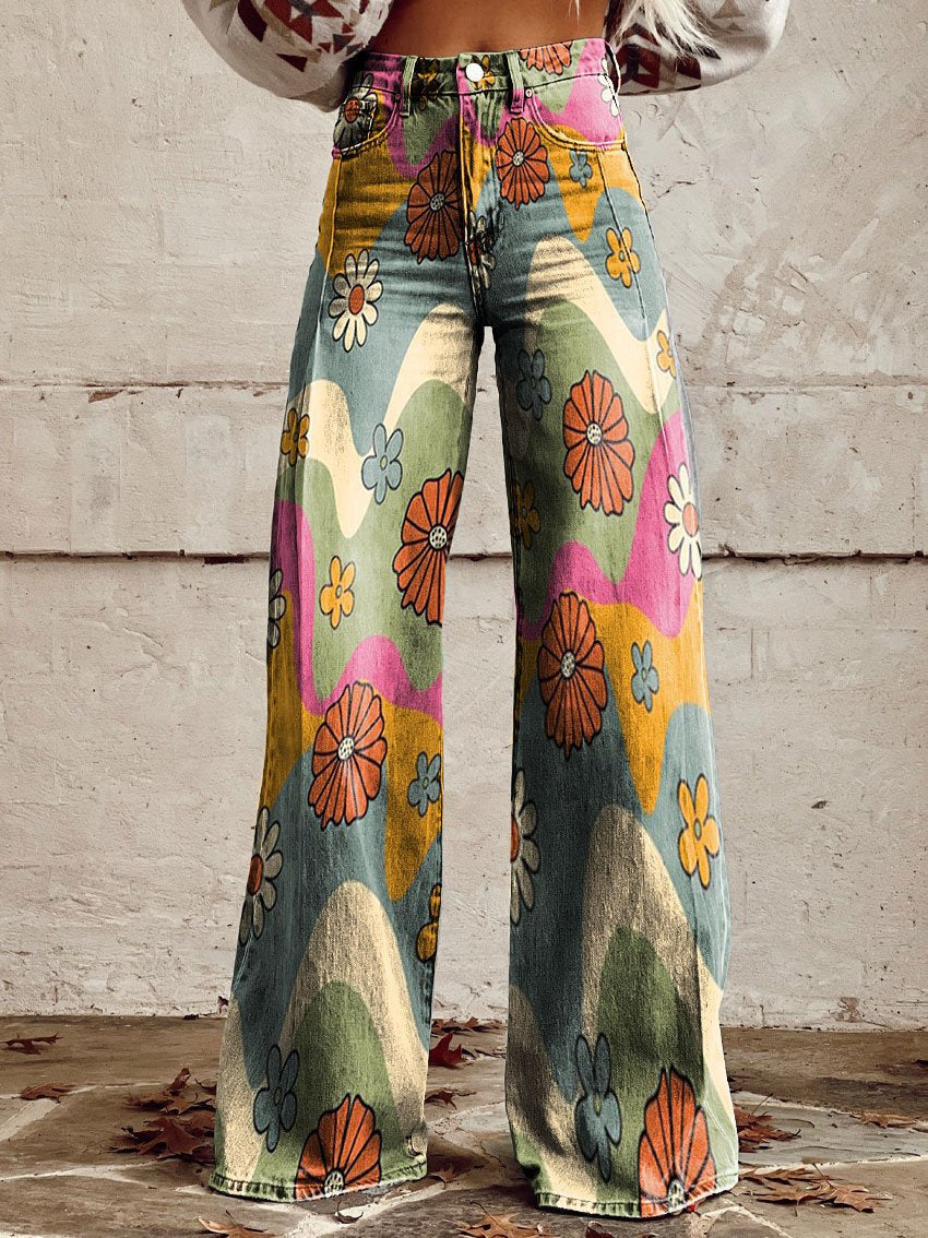 Damernes Lange Denim Bukser Casual Komfort 11