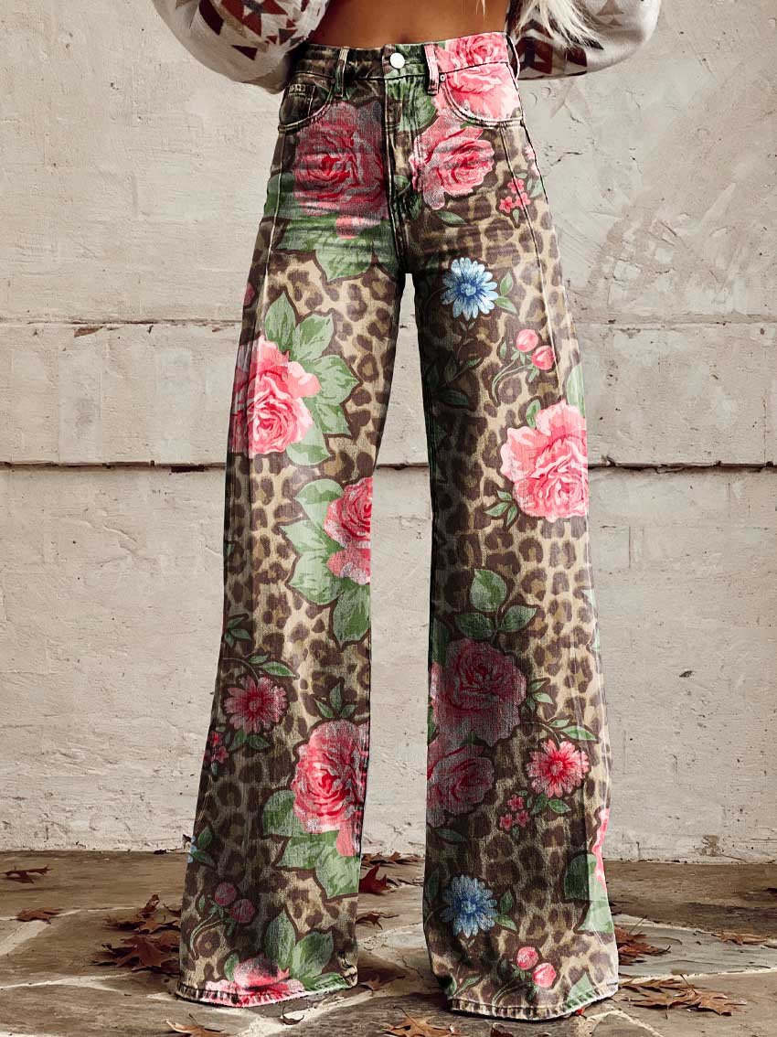 Damernes Lange Denim Bukser Casual Komfort 2