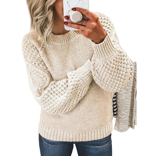 Dametrøje Uld Strik Klassisk Stil 0