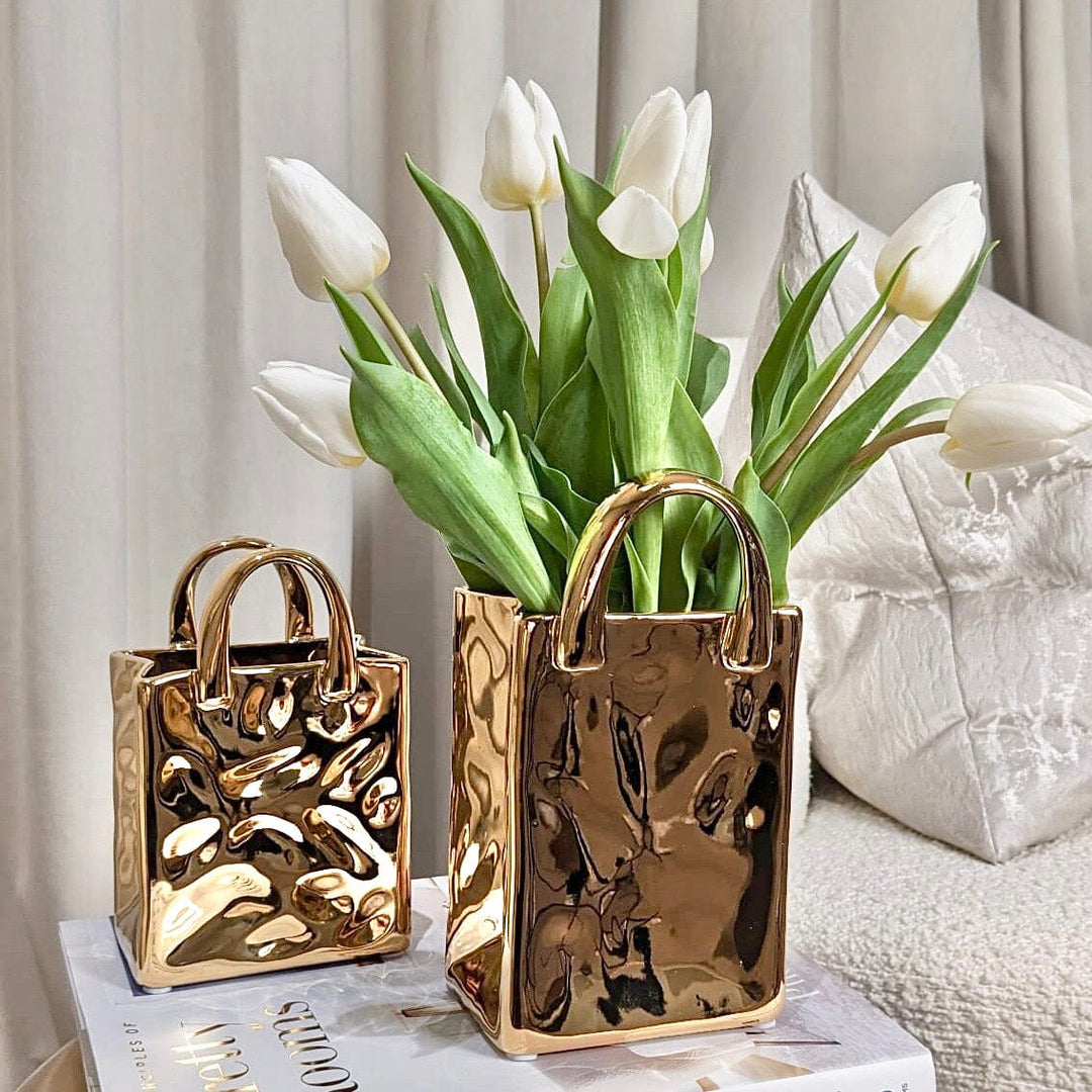 Dekorativ Guldtaske Vase 0