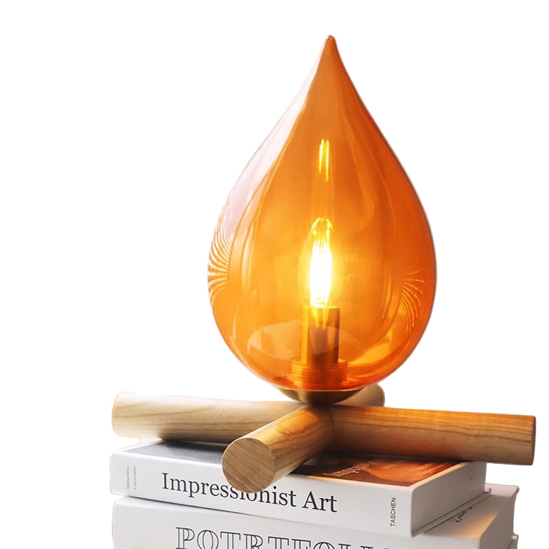 Dekorativ Lampe med Flammeeffekt - Minimalistisk Design til Hyggelig Atmosfære 0