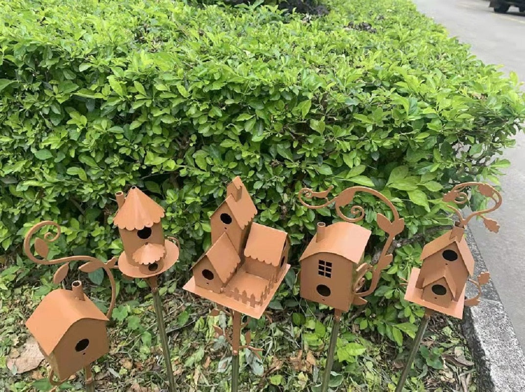 Dekorativt Metal Fuglehus til Haven 4