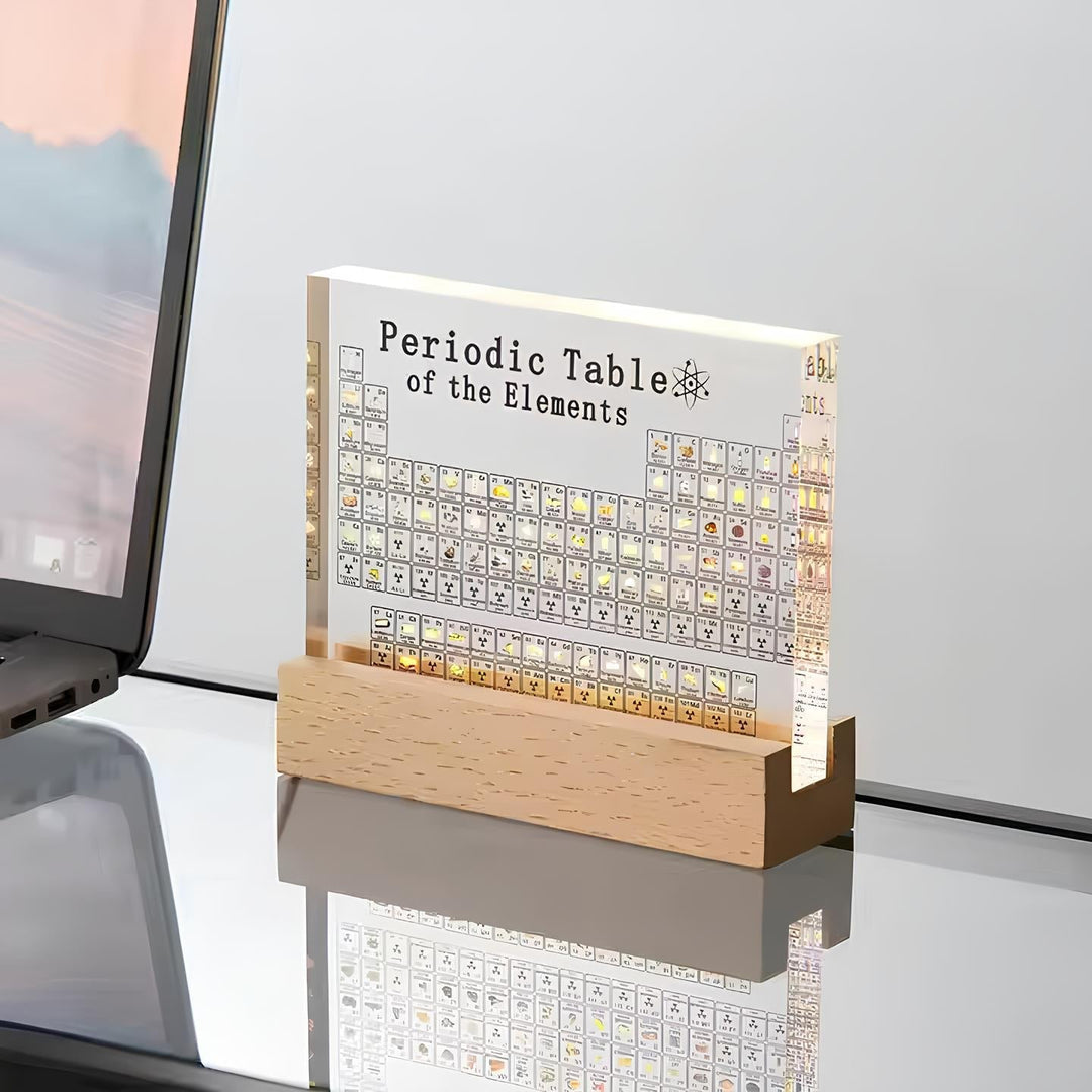 Dekorativt Periodisk System med Ægte Elementer 8