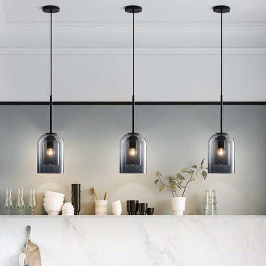 Dobbelt Glas Pendel til Moderne Indretning 4