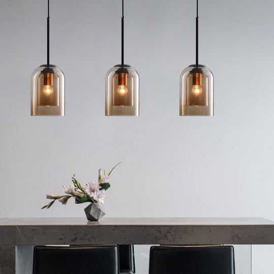 Dobbelt Glas Pendel til Moderne Indretning 5
