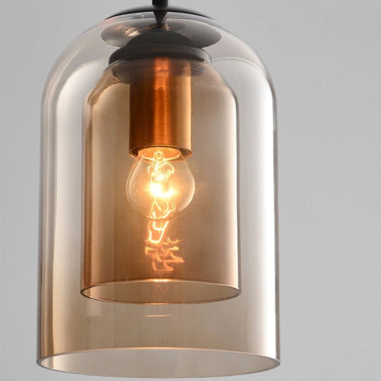 Dobbelt Glas Pendel til Moderne Indretning 8