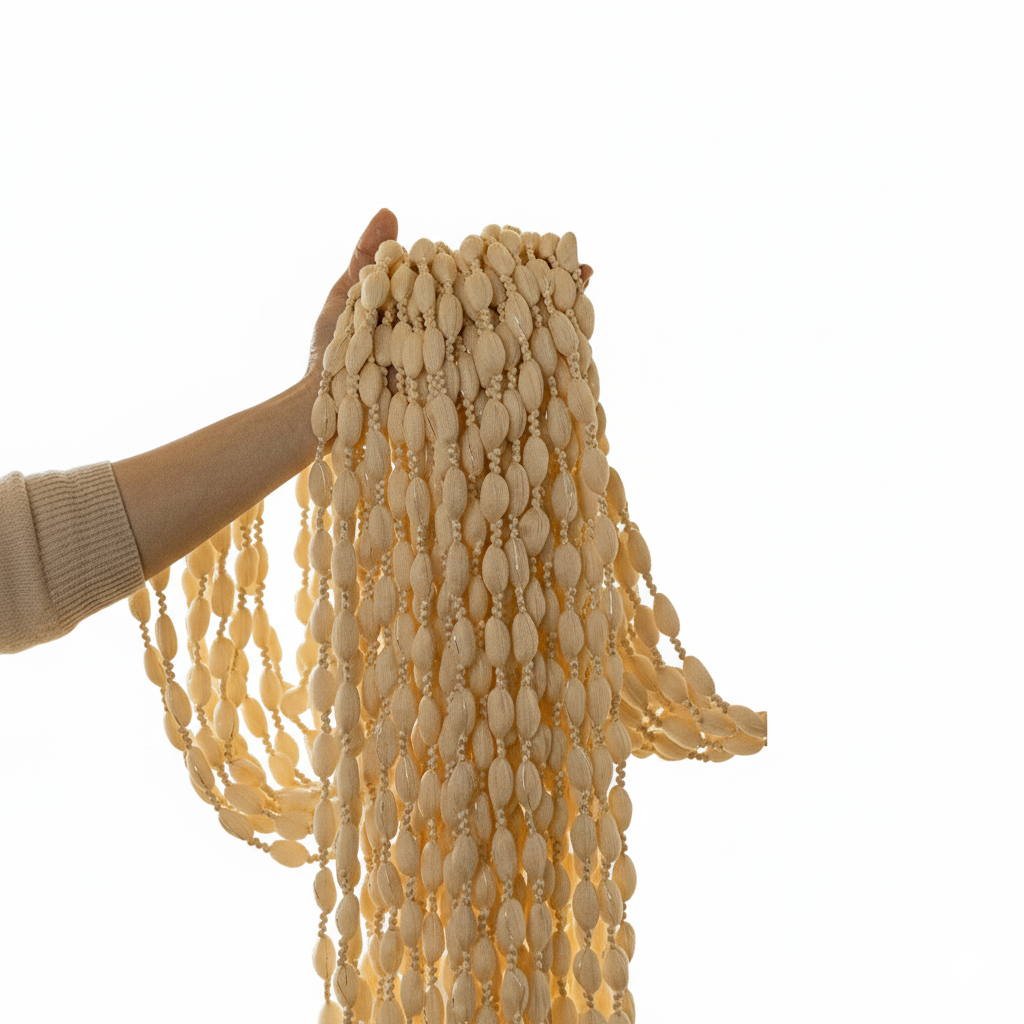 Dørgardin med perler til Boho indretning 0