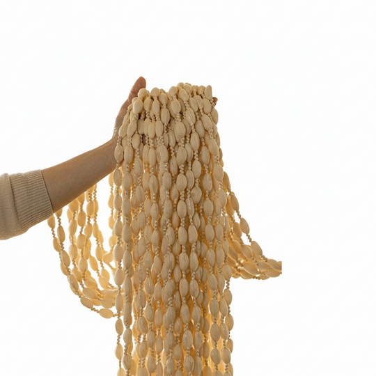 Dørgardin med perler til Boho indretning 0