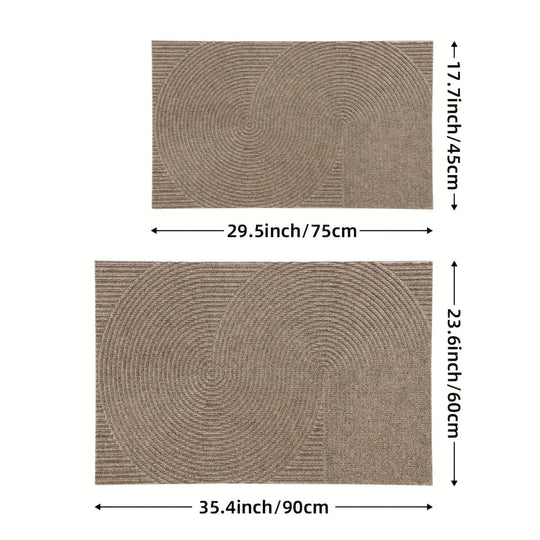 Dørmåtte Indendørs Udendørs Geometrisk Design Skridsikker Lavprofil 3
