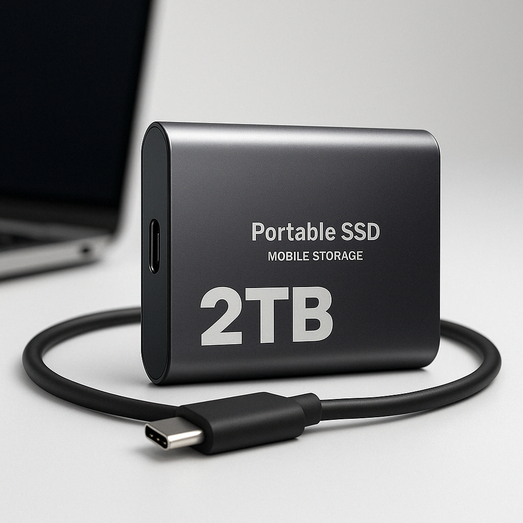 Ekstern SSD 2TB Hurtig USB-C-lagring 0