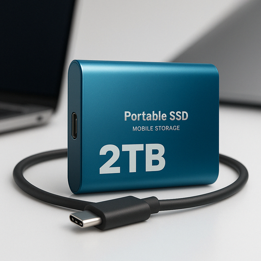 Ekstern SSD 2TB Hurtig USB-C-lagring 3