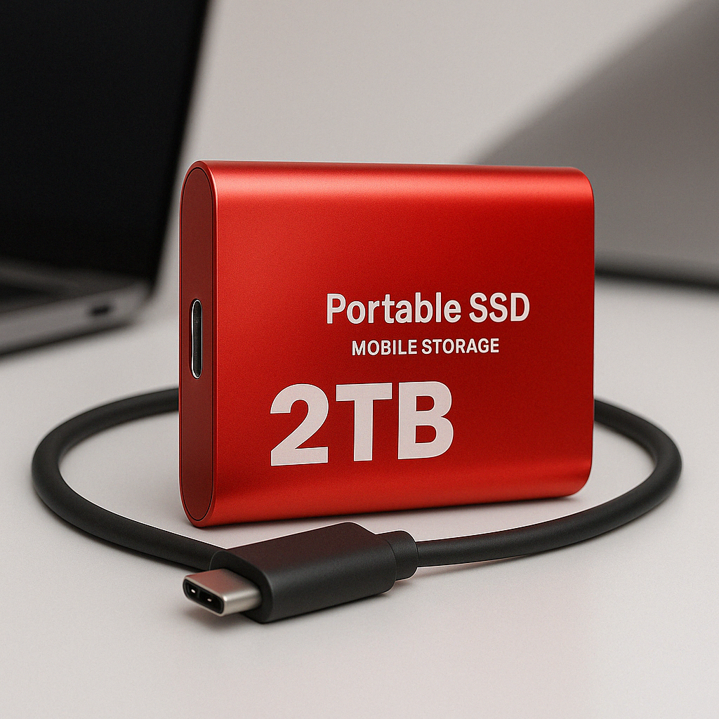 Ekstern SSD 2TB Hurtig USB-C-lagring 4