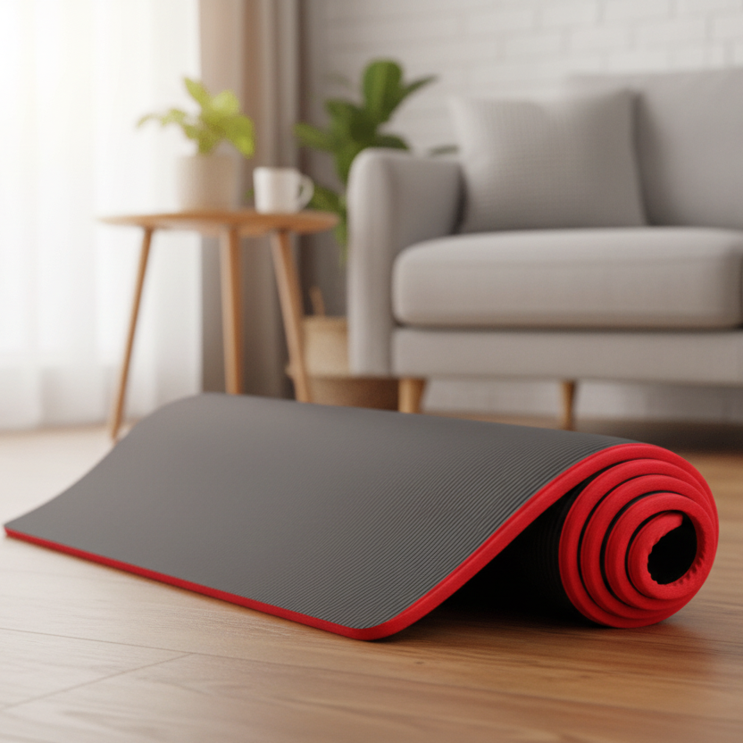 Ekstra Tykk Yogamåtte med Skridsikker Overflade til Yoga og Pilates 0