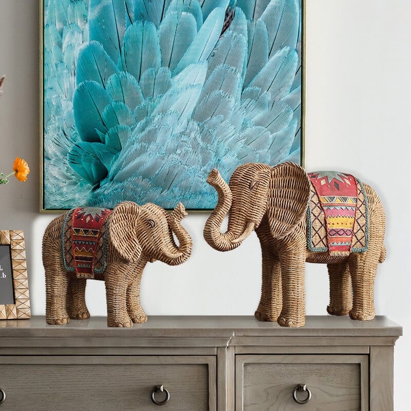 Elefant Statue Rattan Design 2