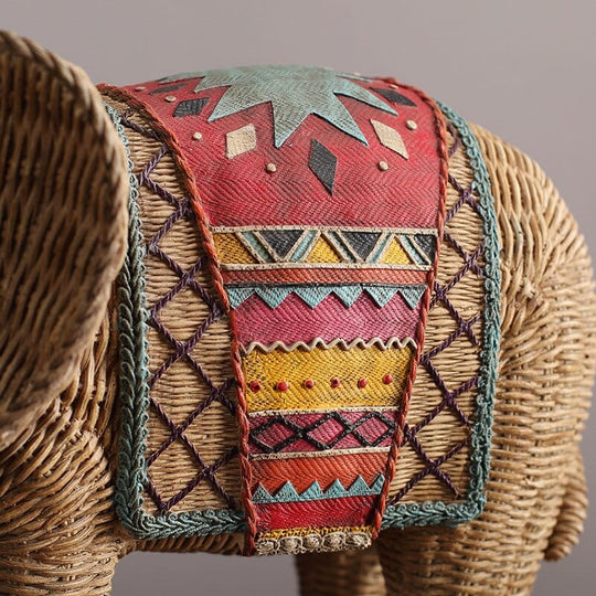 Elefant Statue Rattan Design 3