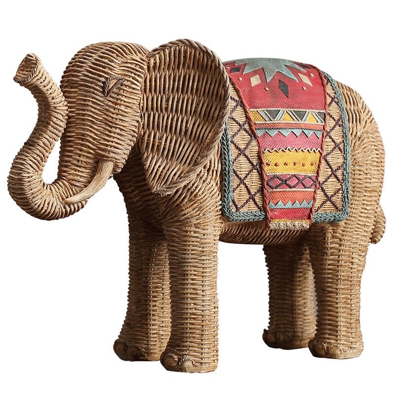 Elefant Statue Rattan Design 6