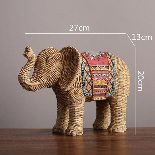 Elefant Statue Rattan Design 7