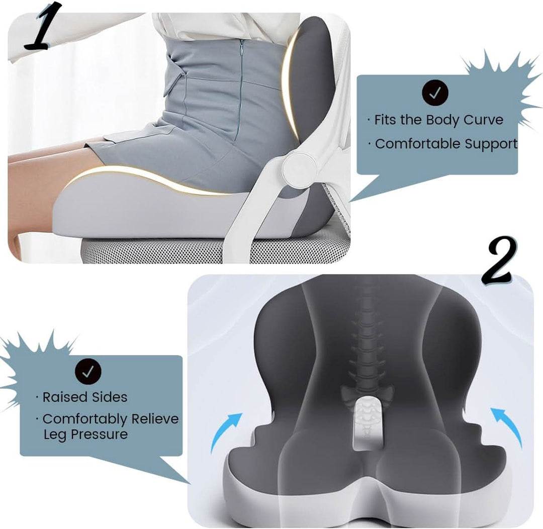 ErgoComfort Pad Sædehynde til Kontor og Bil 5
