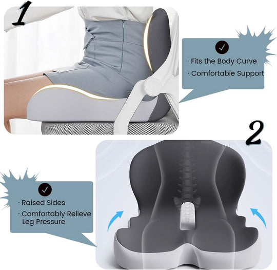 ErgoComfort Pad Sædehynde til Kontor og Bil 5