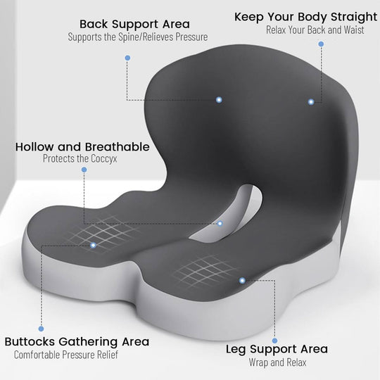 ErgoComfort Pad Sædehynde til Kontor og Bil 7