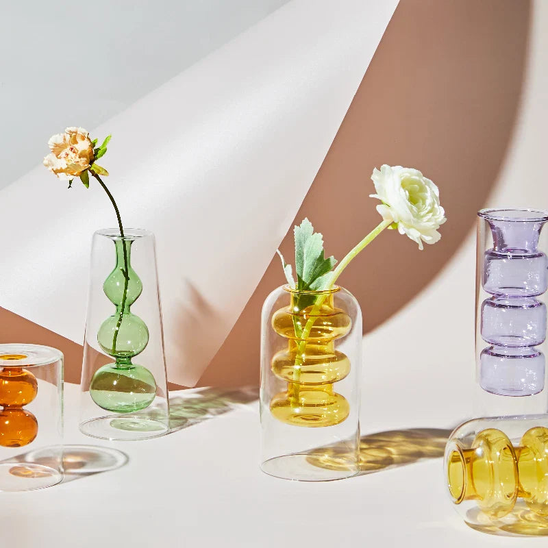 Farverig Glasvase i Skandinavisk Design 3