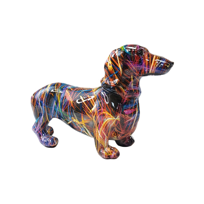 Farverig Gravhund Statue Legende Boligindretning 0