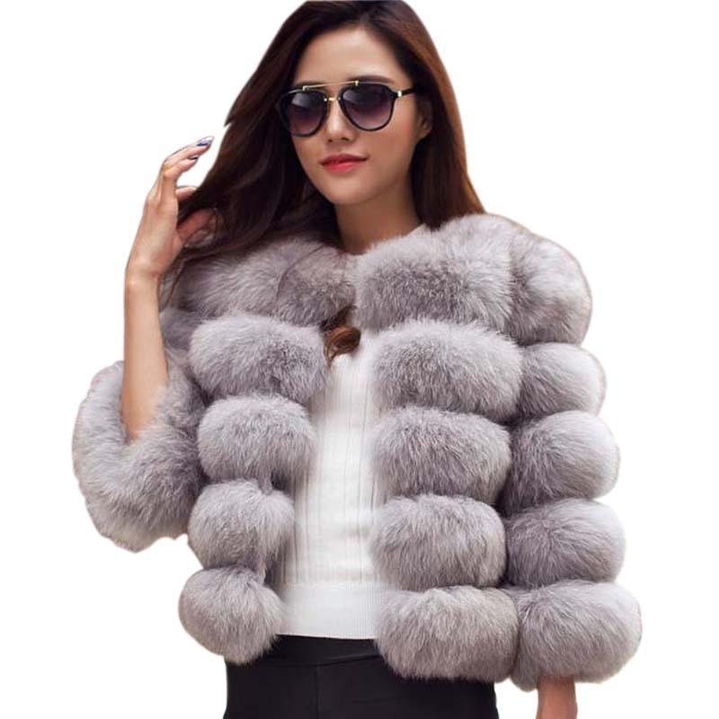 Faux Fur Coat til kvinder