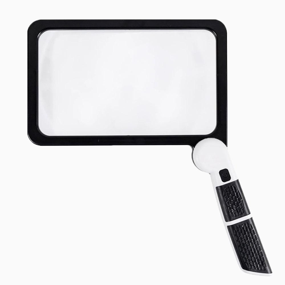 Foldbart LED-forstørrelsesglas med 5X forstørrelse 0