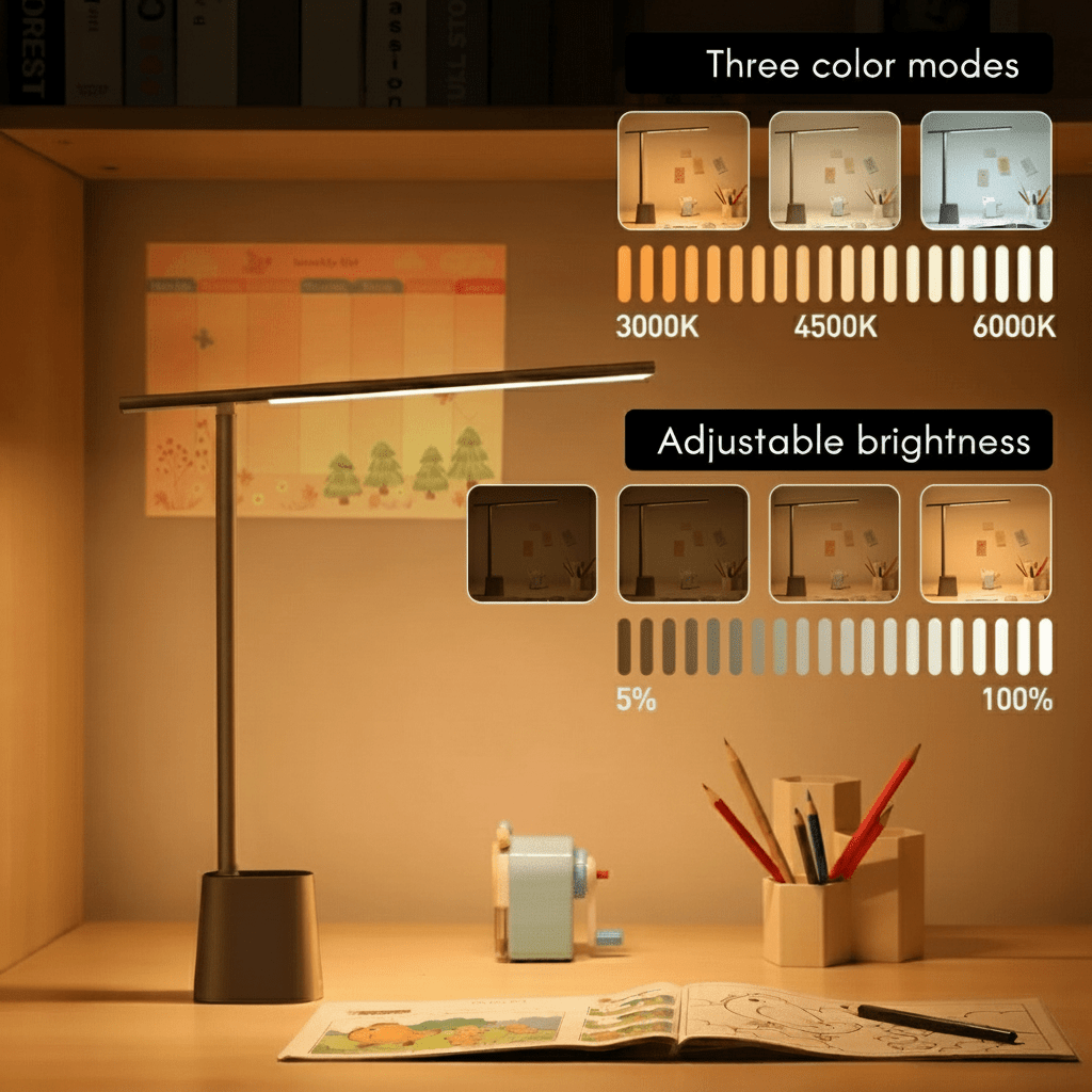 Folding LED Desk Lamp with Dimming Function 4