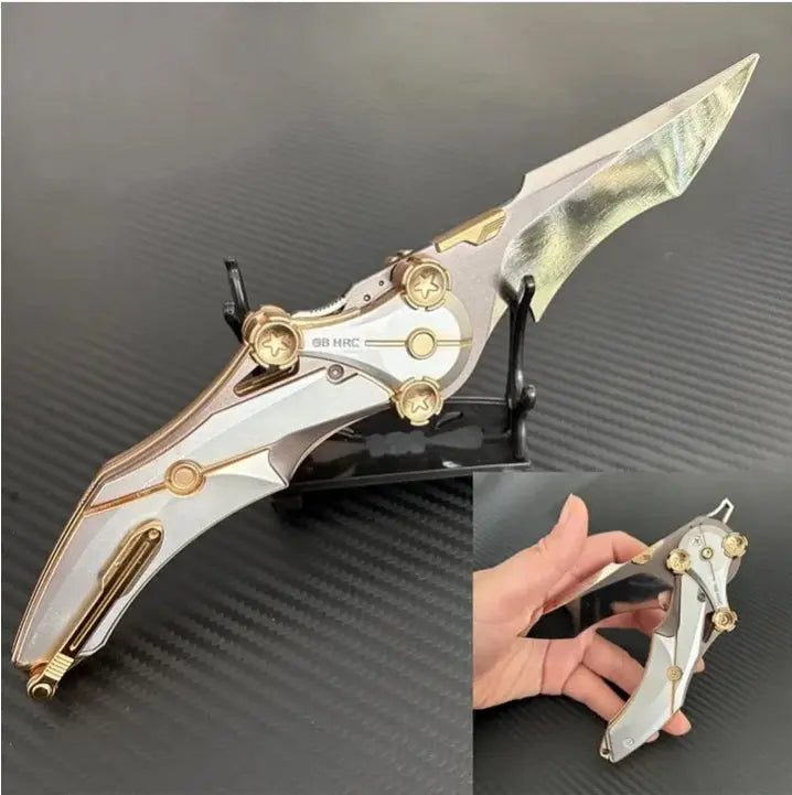 Folkedkniv i metal med kompakt design 1