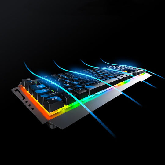 Gaming Tastatur og Mus Sæt med Regnbue Lys 2