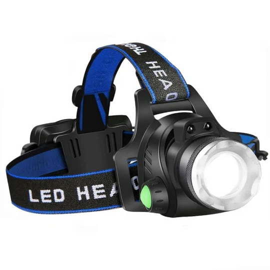 Genopladelig LED-forlygte Taktisk med Zoom 0