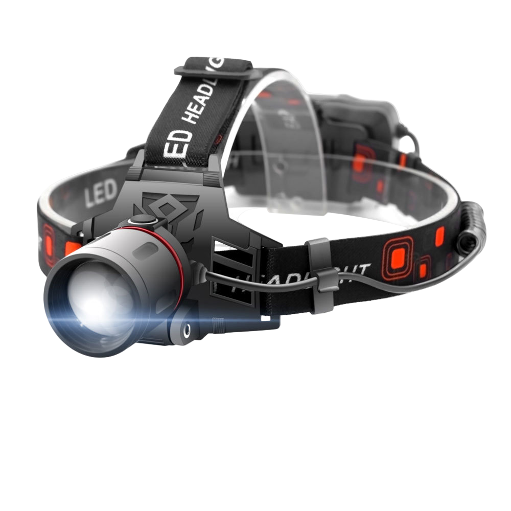 Genopladelig LED-forlygte med Justerbar Lysstyrke 0