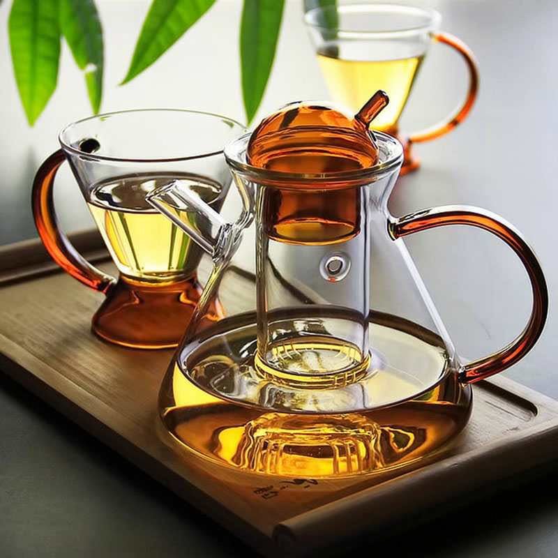 Glas Teapot Set til Løs Te og Varme Drikke 1