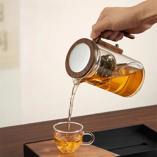 Glas Teapot med Infuser til Løs Te 8