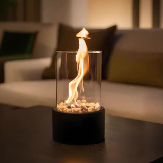Glasolielampe til Indendørs og Udendørs Brug - Lampe med Flamme Atmosfære 0