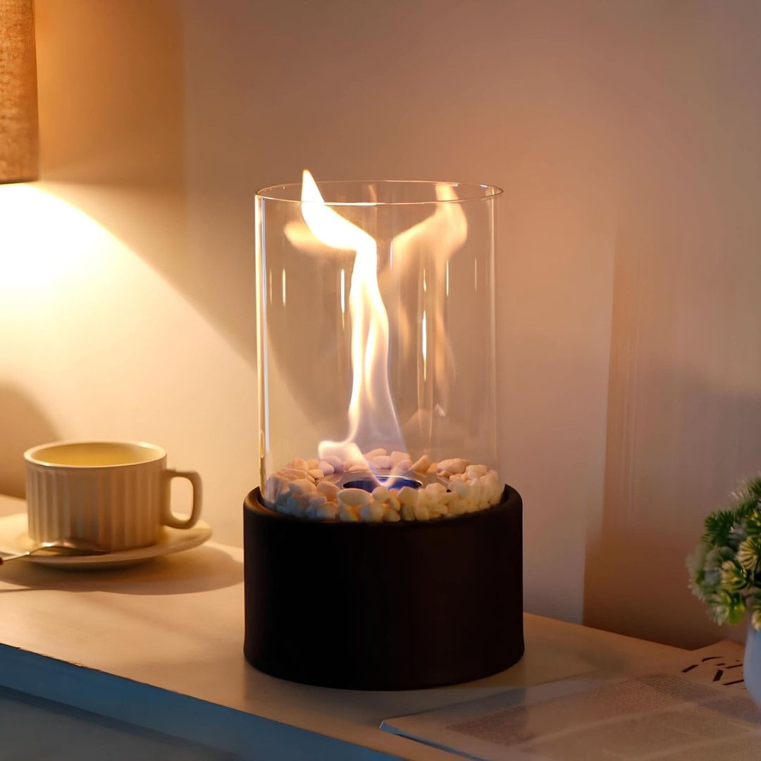 Glasolielampe til Indendørs og Udendørs Brug - Lampe med Flamme Atmosfære 3