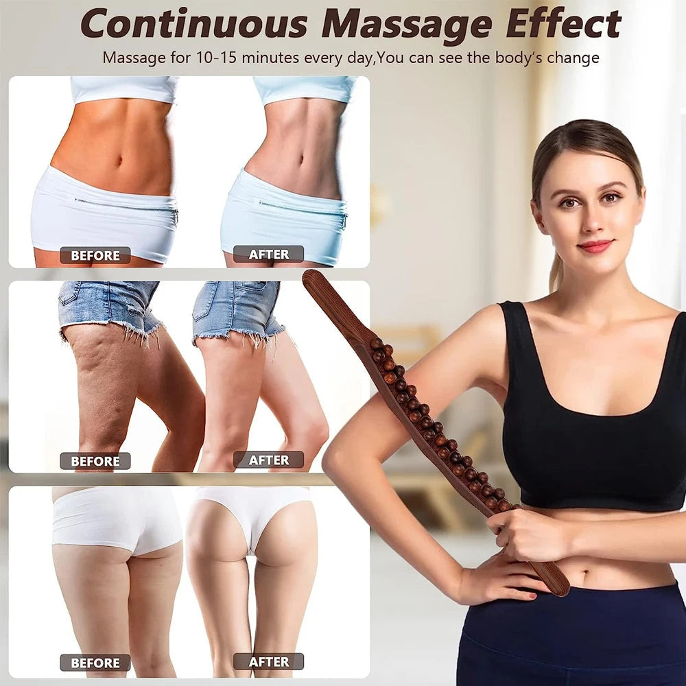 Gua Sha Massage Stick i Træ til Muskelafslapning 2