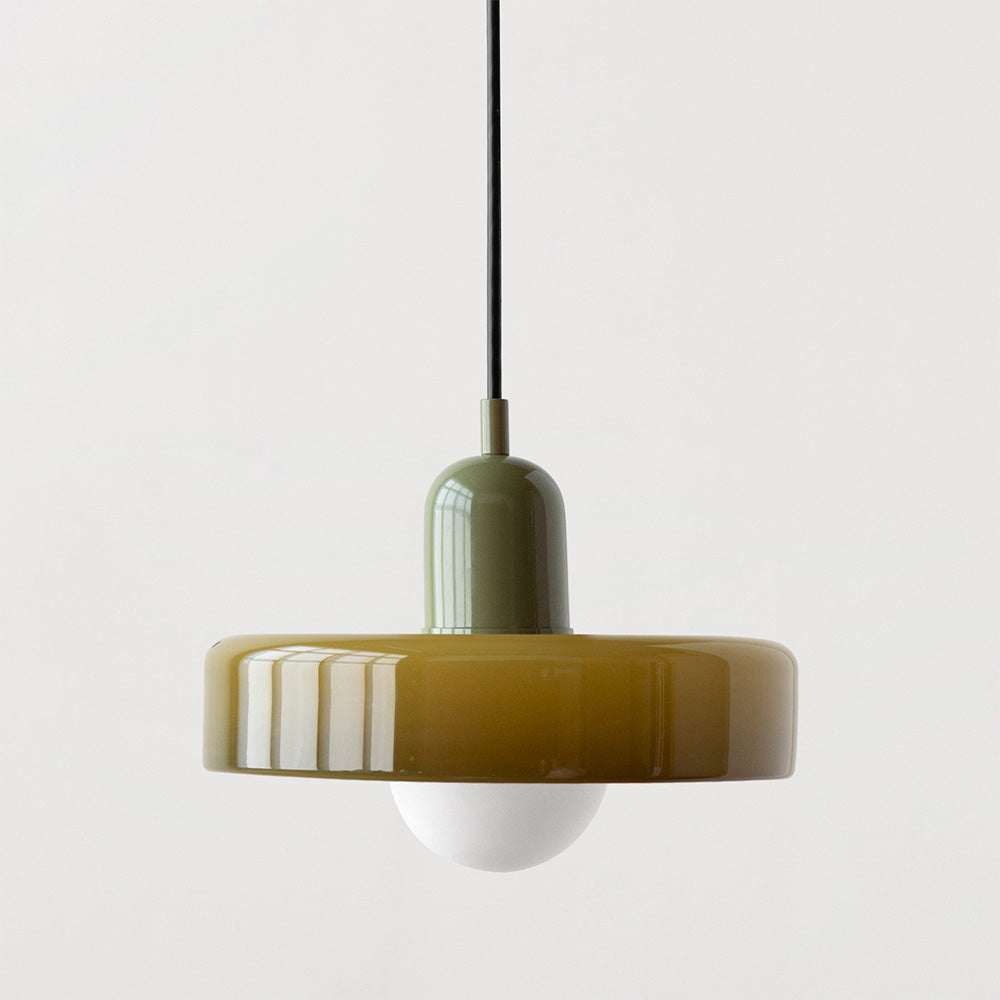 Hængelampe i Farvet Glas Moderne Design 10
