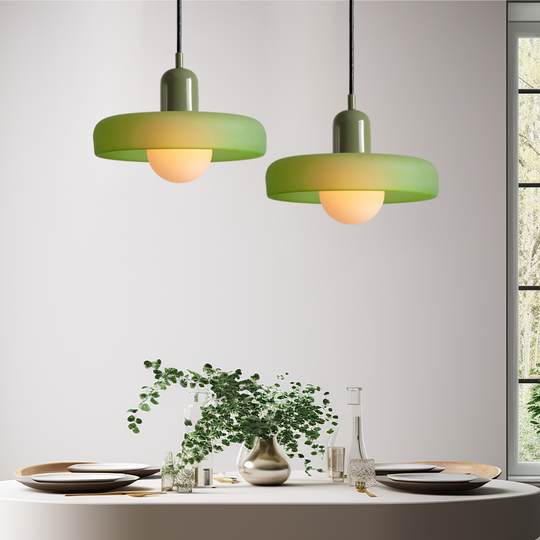 Hængelampe i Farvet Glas Moderne Design 13