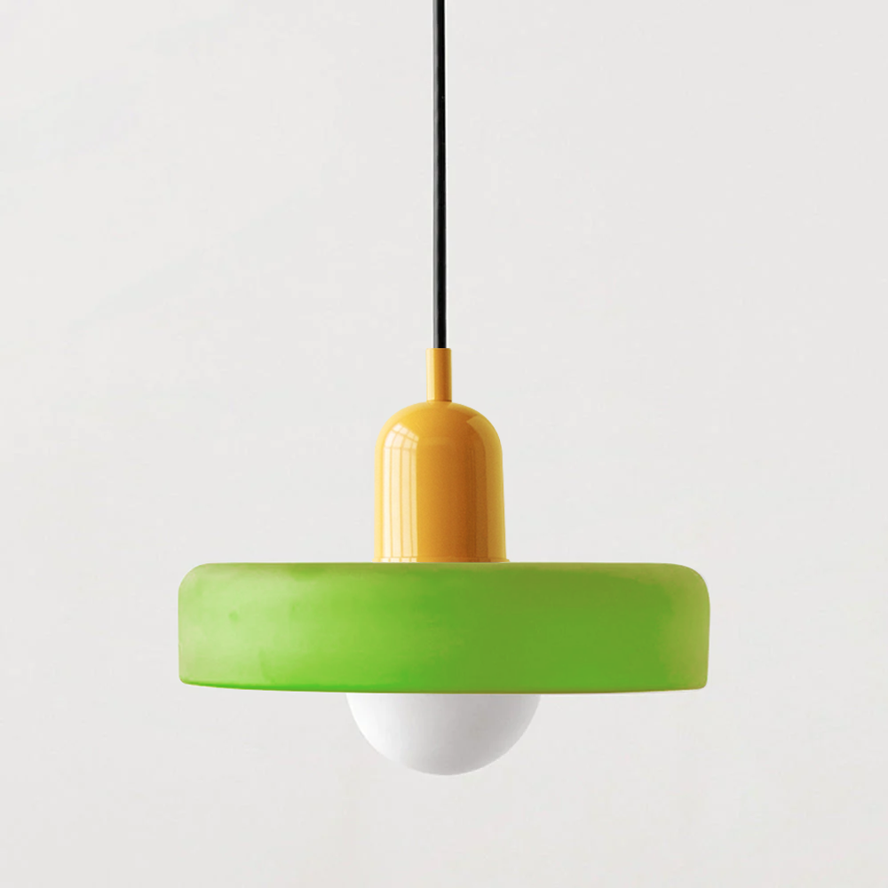 Hængelampe i Farvet Glas Moderne Design 14